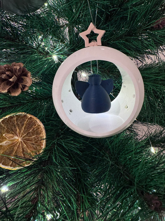 Boule de Noël Louise et petit Ange Malo